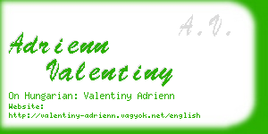 adrienn valentiny business card